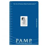 1 gram Platinum Bar PAMP Suisse Lady Fortuna .9995