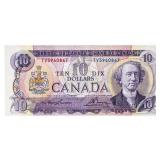 Canada 10 Dollar Bill 1971 Lawson-Bouey Prefix TV