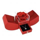 BEST WISHES - Preserved Rose w/ Spinner Top Ring,