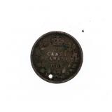 1905 Holed Canada Sterling Silver Five Cents