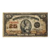 Dominion of Canada 1923 Twenty Five Cents M/S