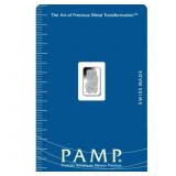 1 gram Platinum Bar PAMP Suisse Lady Fortuna .9995