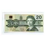 Bank of Canada 1991 Twenty Dollars  (AWO) Museum c