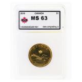 Canada 2019 Loon Dollar Coin MS 63 KSA