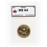 Canada 2019 Loon Dollar Coin MS 64 KSA