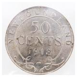 NFLD.1918C Silver Fifty Cents MS63 ICCS - Certifie