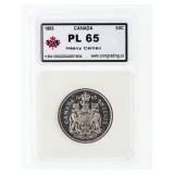 Canada 1965 Silver Fifty cents PL65 KSA
