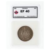 Canada Silver Fifty cents EF 40 KSA