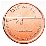 .999 Fine Pure Copper 1 oz. Round - M16 Rifle