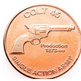 .999 Fine Pure Copper 1 oz. Round - Colt 45