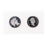 Lot 2 Sterling Silver Canada 1995 50 Cents