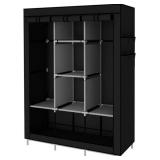 Accstore Canvas Wardrobe Cupboard Clothes Storage
