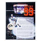 Wayne Gretzky 99 -24kt Gold Foil UNC Medallion on
