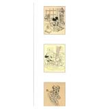 Disney Sketch Scene Giclee - Mickey and Minnie Tri