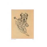 Disney Sketch Scene Giclee - 'Down Hill Minnie'