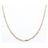 14KT Gold ITALY 18' Twist Link Style Chain 4.68 G
