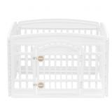 24-inch 4 Panel Exercise Pet Playpen with Door, Wh