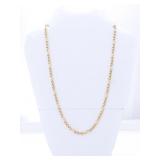 ITALY 14kt Gold 22' Approx. Figaro Link Chain/Nec