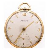 Vintage 'MOVADO' Pocket Watch,17 Jewels, Art dec