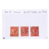 Lot 3 x Great Britain Postage  Scotts Cat, No. 26
