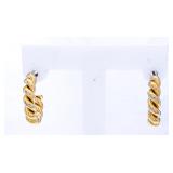 .925 Sterling Silver/GP Hoop Earrings1
