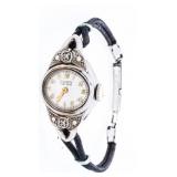 Vintage - Ladies 'GRUEN' Watch w/ Diamonds, Nylo