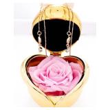 ' PINK  Preserved Everlasting Love Rose - HEART S
