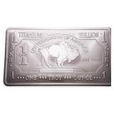 UNITED STAES of AMERICA - 1 Troy Ounce - .999 Fine