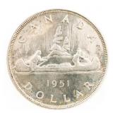 1951 Canada Silver Dollar SWL