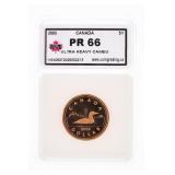 Canada 2005 One Dollar Ultra Heavy Cameo PR66 KSA