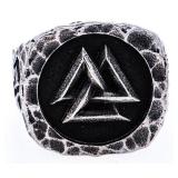 Bold Gothic Style Ring Size 12.5 Stainless Steel
