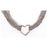 "TIFFANY" 925 Sterling Silver Multi Chain Choker