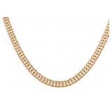 18kt BGO Flat Bcurb Link 18" Necklace