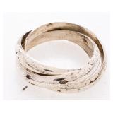 Sterling Silver 3 Band Ring Set - Interwoven