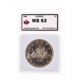 Canada 1967 Silver Dollar MS62 Slabbed KSA