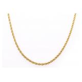 18kt Gold Overlay Rope Style Chain/Necklace