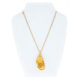 24kt G.P. Mythical Necklace - 22" Box Link Chain