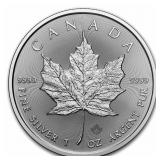2024 Fine Pure Silver Maple Leaf $5 Coin  1oz.