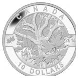 2014 $10 Fine Silver Coin, Down by The Maple Tree