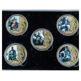 BATMAN - 5 Medallion Set 24kt Gold Foil LE