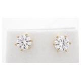 Genuine Moissanite 2 carat Stud Earrings, VVS D Co
