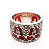 Custom Vintage 925 Sterling Silver Ring - Wide Ban