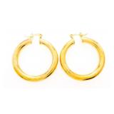 18kt Gold Overlay Hoop Earrings