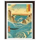 Navaro Rapids Framed Print by Hiroshige