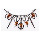 Vintage Hand Made Necklace & Matching Earringhs w/