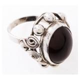 925 Sterling Silver Ring  Bezel Set Smokey Quartz
