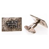 Vintage Sterling Silver Cuff Links Hand Made