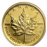 1/20 Oz Canadian Gold Maple Leaf Coin .9999 24kt P
