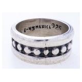Sterling Silver Rband Ring - Bead Center Design1