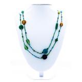 Estate -40" Green & Multi Colour Necklace